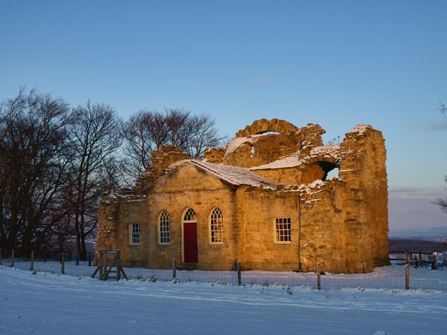 The Banqueting House in sun and snow