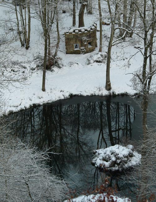 The Rustic Temple and pond