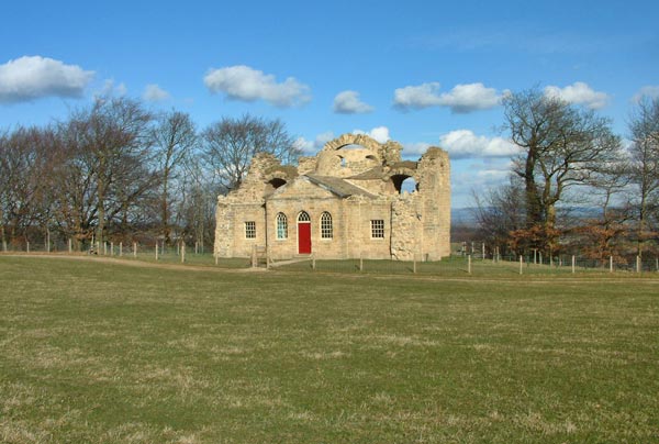 The Banqueting House at Hackfall on a sunny day